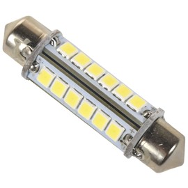 HQRP 360 deg 41mm Festoon 24 LEDs Cool White Navigation Bulb for Fixed Mount Pedestal/Fold Down Anchor Light/Plug in Pole Anchor Light