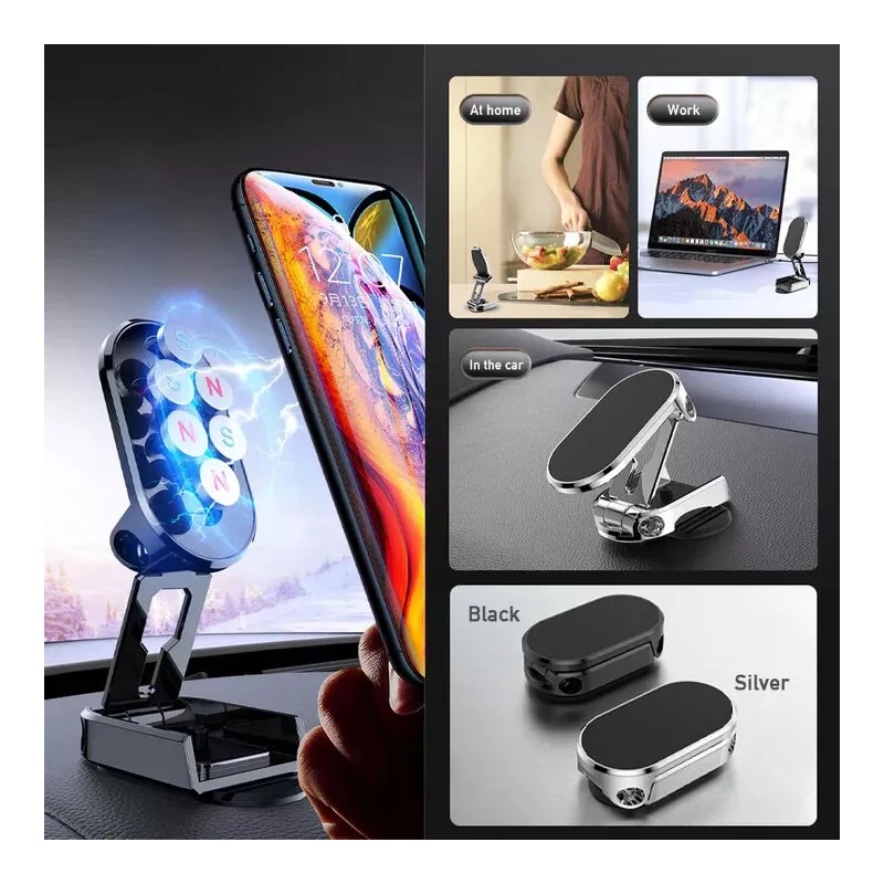Unbranded 360° Rotatable Folding Magnetic Alloy Holder for All Phone