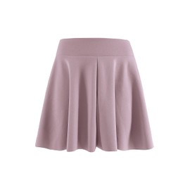 JOPHY & CO. Girls Pleated Midi Skirt Versatile Elastic Waist, Dusky Pink Short