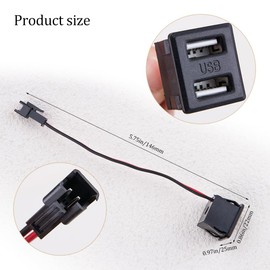 WSDMAVIS 1Pcs Dual-Port 5V 2.1A Desk Lamp Power Adapter Essential Replacement USB Charger Accessory for Table Lamps Enhances Lighting in Homes Hotels and Offices