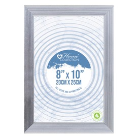 DESIGN GROUP Silver Ribbed Design Freestanding Wall Mount Picture Photo Frame 8 x 10 inch