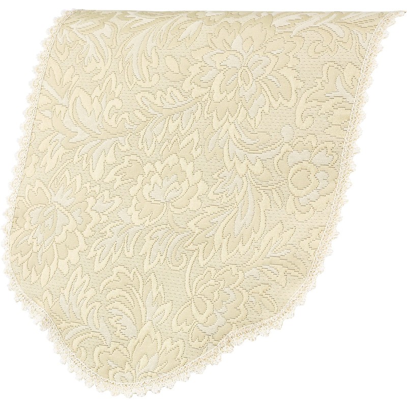 Floral Jacquard Standard Round Arm Caps & 1 Chair Back