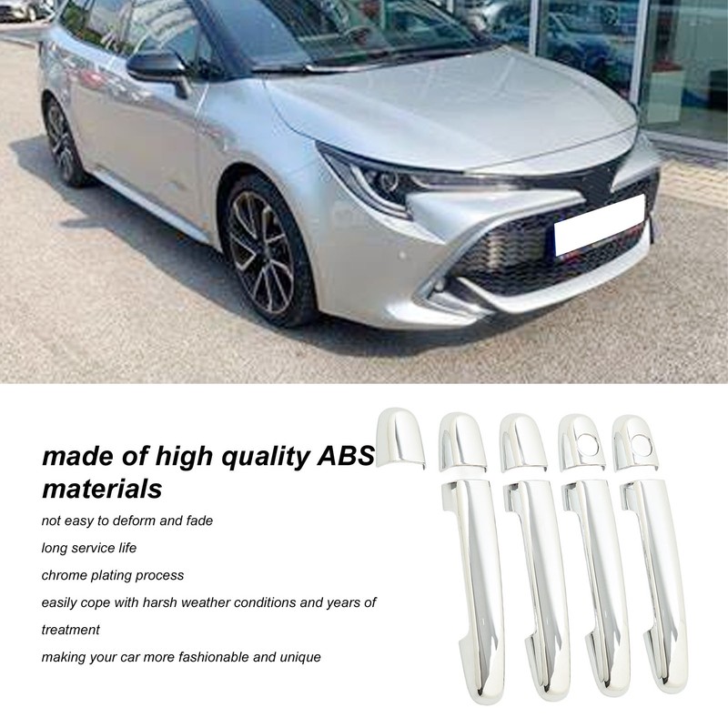8 Pcs Car Exterior Door Handle Cover ABS Chrome Door