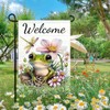 Spring Summer Frog Garden Flag 12x18 Inch Double Sided Outside