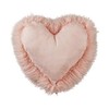 SARO LIFESTYLE Cozy Love Heart-Shaped Mongolian Lamb Fur Poly Filled