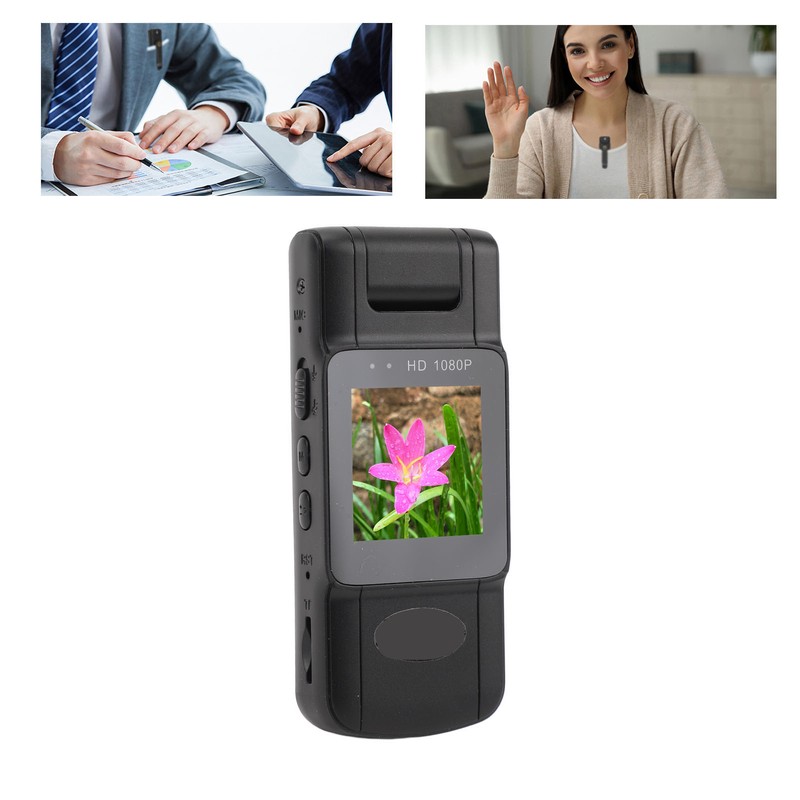 Wearable Camera 2K Night Vision 180 Degree Lens Rotation Magnetic