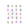 Simple Multi Color Anchor Waterslide/Water Transfer Nail Decals/Nail Art