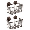 SANNO Suction Cup Shower Caddy Basket for Shampoo Combo Organizer