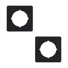 Rsoise Door Knob Scar Plate Square,Scar Plate for Door Knob Black,Fits Under Existing Lock Set to Cover Up The Damaged Door(Set of 2 Door Knob Plates)