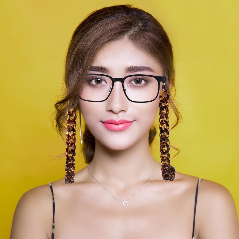 VALICLUD Eyeglass Chain Non-slip Tortoise-shell Glasses Cords Sunglass Holder Strap