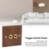 Double Toggle Switch Retro Walnut Wood Wall Mount Panel with