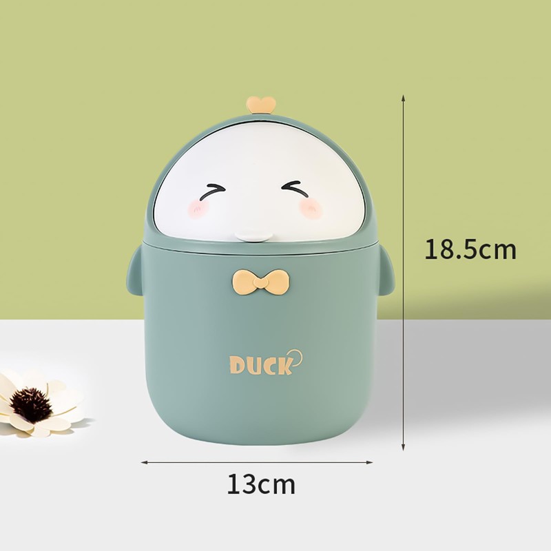 DYOUen Table Trash Bin with Lid Mini Trash Bin Cute