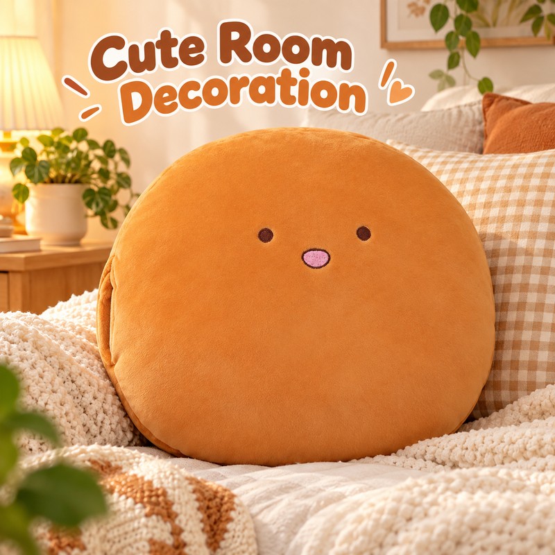 Cartoon Plush Pillow Hand Warmer Cushion for Winter – Soft
