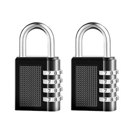 Black Dial Combination Lock - 3-Digit and 4-Digit Black 4-Digit Lock (B Large) 3ea