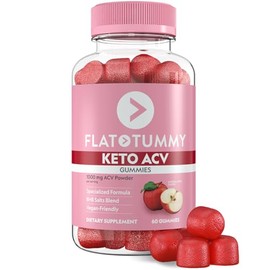 Flat Tummy Gomitas cetogénicas de vinagre de sidra de manzana, 60 unidades fórmula especializada, suplemento cetogénico post-GLP-1, apto para veganos 