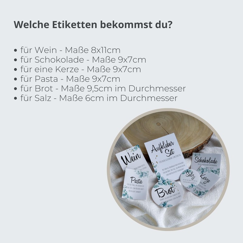 Housewarming Gift Bread Salt Labels | 6 Tags - Stickers