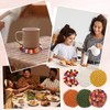 PATIKIL Set of 5 Round Wool Felt Coasters, Absorbent Cute