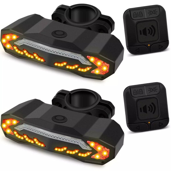 besttechtrading 2 × Wireless Bike Horn Alarm with Remote Smart