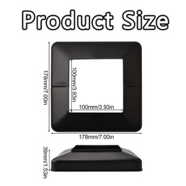 4 Pcs Post Skirt, Post Base Cover, 100x100 mm Plastic Post Base Cover, Plastic Split Style Post Base Cover, Plates Decorative Split Post Skirt Cover for Stair Handrail Fence