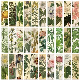 30 Pcs Vintage Aesthetic Bookmarks for Kids Plant Theme Funny Bookmark Natural Plant Bookmark for School Office Students Teens Book Reading Lovers Classroom Favors