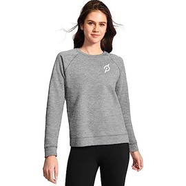 Peloton Women's Standard Crewneck Sweatshirt, Heather Grey