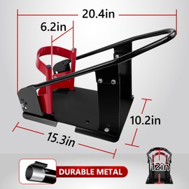 HOXWELL Heavy Duty Steel Motorcycle Wheel Chock,1800 lbs Capacity Wheel Cradle Holder,Motorcycle Front Wheel Stand with 3 Adjustable Height Holes,Easy to Carry and Move Suit for Dirt Bike,Motorcycles