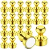FINDMAG Refrigerator Magnets, Small Gold Neodymium Whiteboard Magnets, Heavy Duty