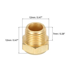 sourcing map Pneumatic Muffle, 1/8" NPT Male Long Exhaust Muffler Solenoid Valve Brass Muffler Noise Silence Air Cylinder Accessories for Valve, 10 Set