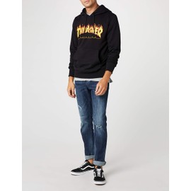 Thrasher Flame Logo Hoodie Black Medium