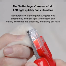 Innovative LED Light Nail Clippers with Safety Guard, LED Light All for Pets Cats Dogs Stunning Red Pepper Design - Optimal Comfort & Precision Trimming by MaxcGear