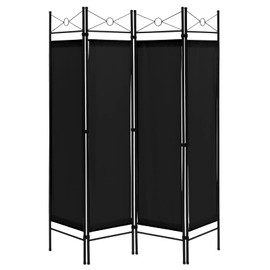 Giantex 4 Panel Room Divider Screen, 6 Ft Steel Frame Folding Privacy Screen, Portable Freestanding Partition Room Dividers for Home Office Dorm