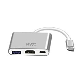 Select Sound Adaptador USB C a HDMI, 3 en 1 Multipuerto