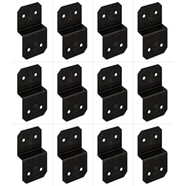 Simpson Strong-Tie APVDJT1.75-6 Outdoor Accents Avant Collection 5 in. ZMAX, Black Powder-Coated Deck Joist Tie for 1-3/4 in. Wood, 12-pack