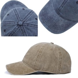 4 Pack Boy's Distressed Baseball Cap Washed Cotton Hat for Kids Black