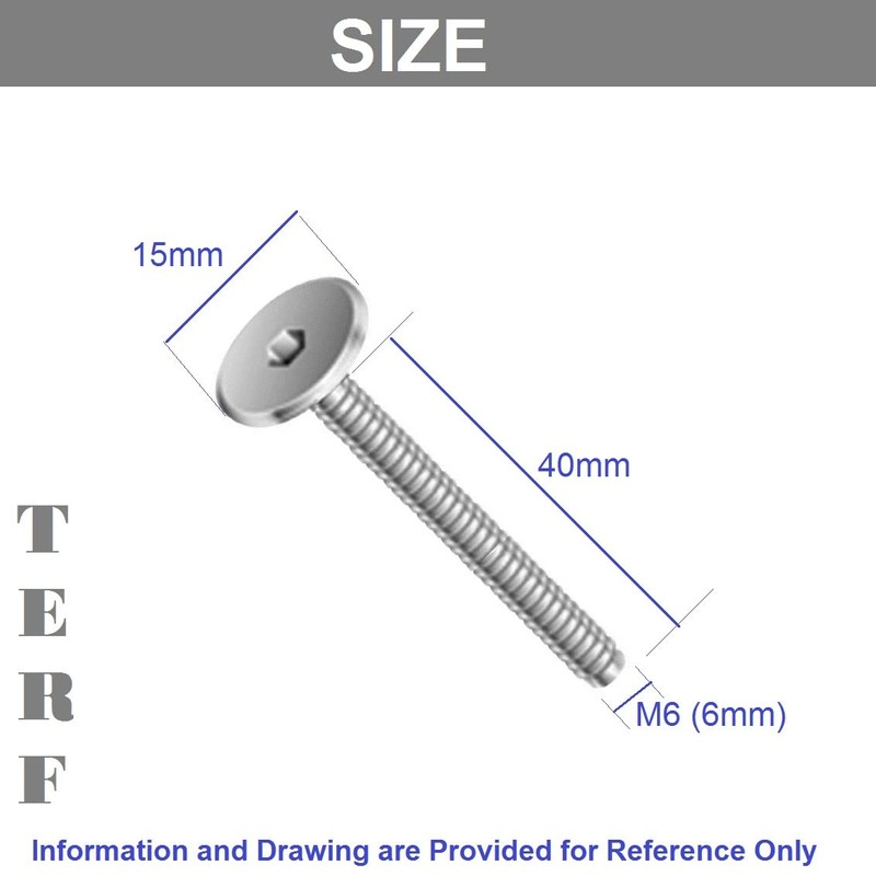 TERF® M6 X 40mm Joint Connector Bolts M6 (6mm) X