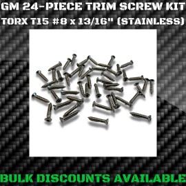 GM Replacement 1954-1988 Cutlass Supreme Chrome Headlight Bezel Marker Grille Trim Screws OEM