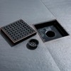 RANDOM Oil Rubbed Bronze Shower Drain Square 6 Inch Shower