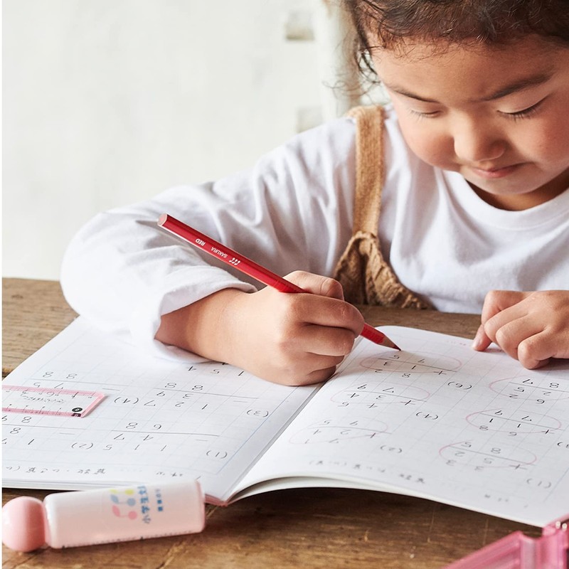 Sakura Crepas Red Pencil, Set of 6, G Akaempitsu -