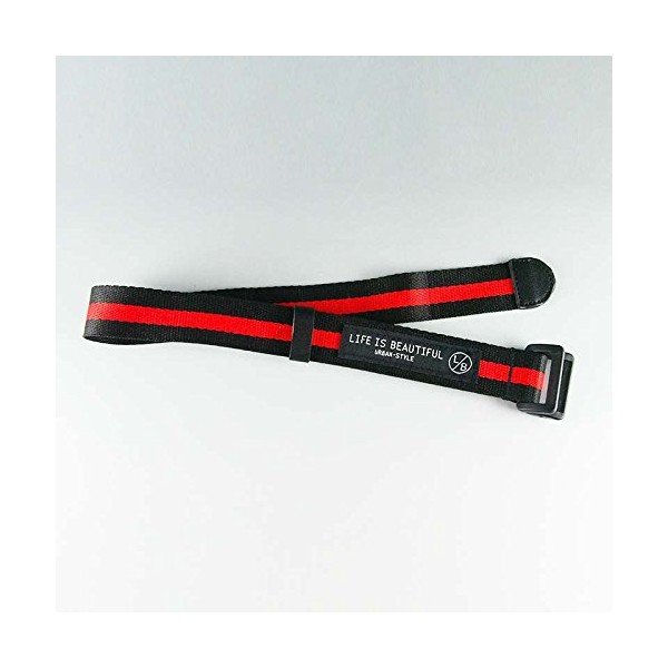 Masakazu 45-75898-4 Lunch Belt, L/B, Black x Red