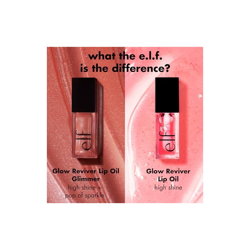 e.l.f. Glow Reviver Lip Oil Glimmer Candy Coded - Milky
