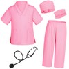 Doctor Costume for Kids Scrubs Pants with Accessories Set Children
