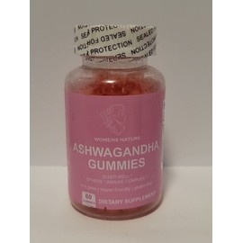 WOMEN ASHWAGANDHA gummy 60 Count Strawberry,  Exp 5/2025