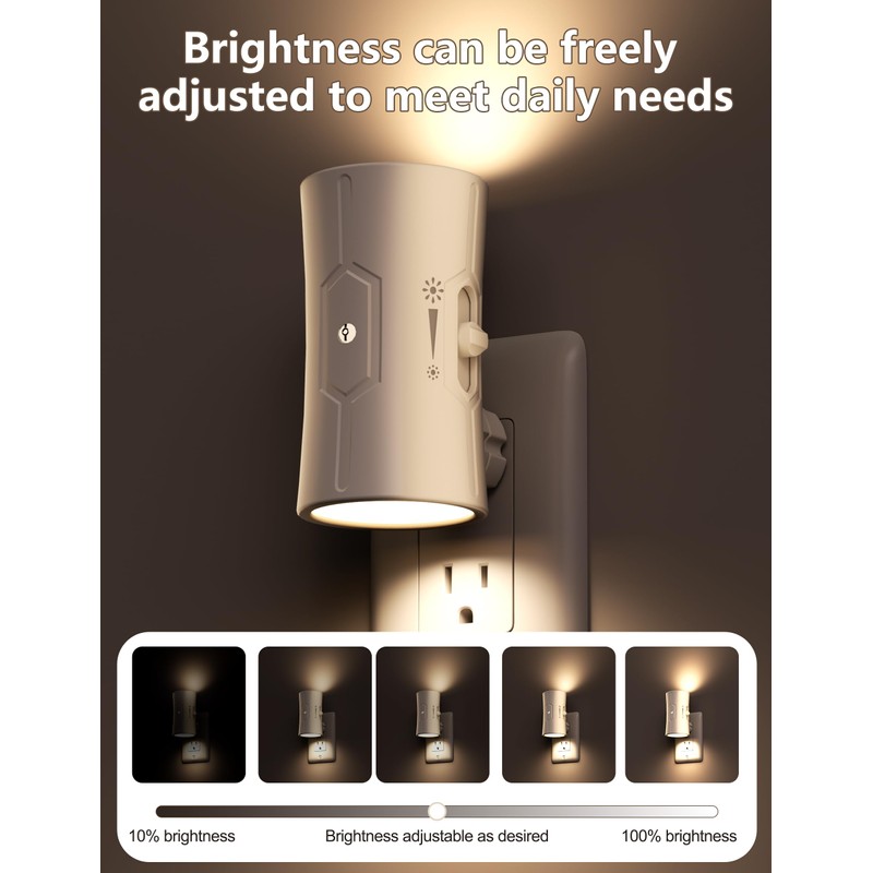 fesnne Night Light, LED Night Lights Plug into Wall, [2