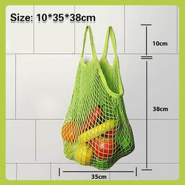 Mesh Net Turtle Bag String Shopping Bag Reusable Handbag Totes for Shopping and Fruit Storage, Eco-Friendly, Durable and Machine Washable, Lightweight Tote in Multiple Colors, 10x35x38cm Size