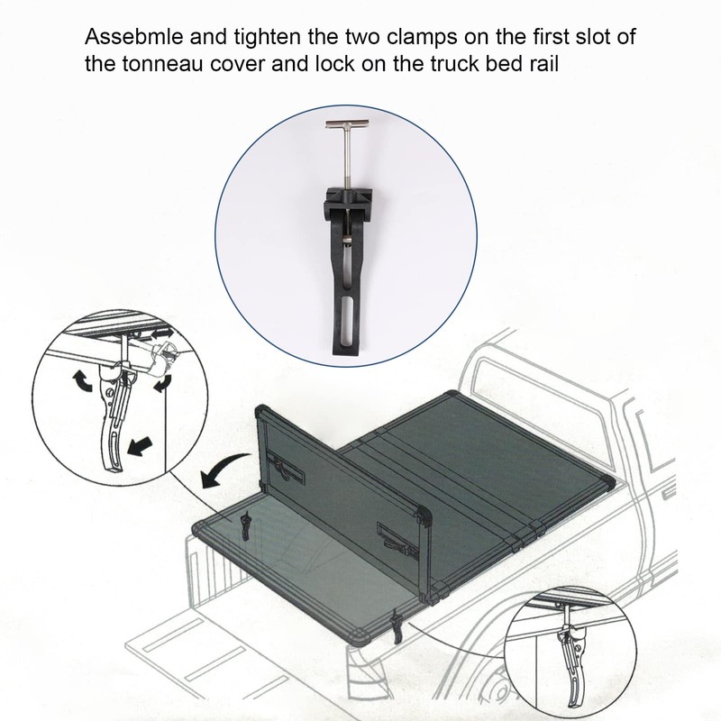 DICMIC Truck Tonneau Cover Replacement and Accessories Part Kit for