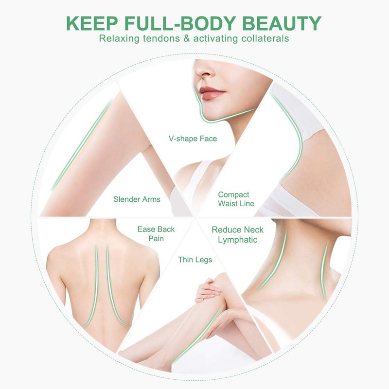 airogym Guasha Massage Tool，Natural Stone Gua Sha Board, 4PCS Guasha