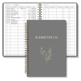 BIROYAL Cash Book A5-120 Pages Household Book, Budget Planner & Cash Books - Income Expenses Book - Household Book for Entering - Cash Book Small Business Expenses Tracker Financial Planner