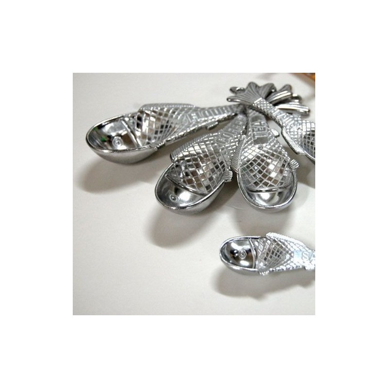 Dulton 100-029 Fish Measuring Spoon Set, Aluminum, Set of 5