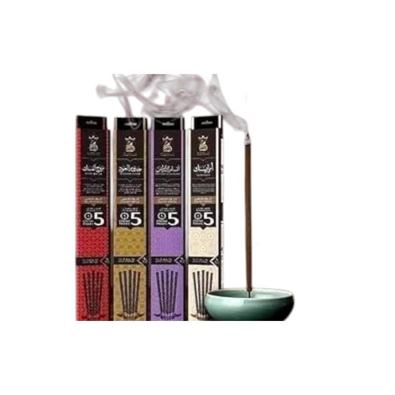 Ansaam Incense Sticks Collection, 5 Hours Burning Time, 4 Fragrances