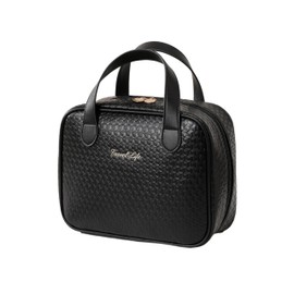 Yyaiyzd Bolsa de maquillaje de viaje para mujer, bolsa de cosméticos de gran capacidad, organizador portátil resistente al agua, Negro -, Moderno, moderno, práctico